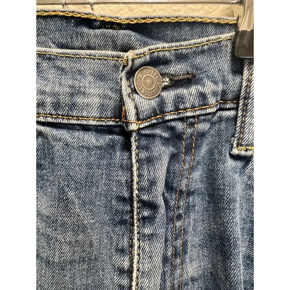 Levis 511 Slim Fit Mens Blue Jeans Size 34 W/32 L Denim Cotton Blend